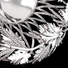 Load image into Gallery viewer, A Rare Antique Georgian Solid Silver Tazza Bowl with Cast Harvest Decorations - Charles Reily & George Storer 1835
