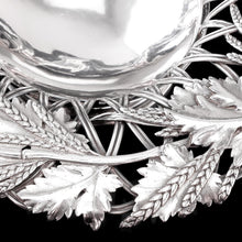 Load image into Gallery viewer, A Rare Antique Georgian Solid Silver Tazza Bowl with Cast Harvest Decorations - Charles Reily & George Storer 1835