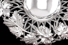 Load image into Gallery viewer, A Rare Antique Georgian Solid Silver Tazza Bowl with Cast Harvest Decorations - Charles Reily & George Storer 1835