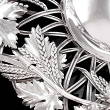 Load image into Gallery viewer, A Rare Antique Georgian Solid Silver Tazza Bowl with Cast Harvest Decorations - Charles Reily & George Storer 1835
