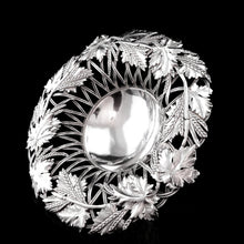 Load image into Gallery viewer, A Rare Antique Georgian Solid Silver Tazza Bowl with Cast Harvest Decorations - Charles Reily & George Storer 1835
