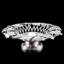 Load image into Gallery viewer, A Rare Antique Georgian Solid Silver Tazza Bowl with Cast Harvest Decorations - Charles Reily & George Storer 1835