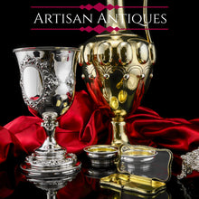 Load image into Gallery viewer, A Very Large Victorian Solid Silver Goblet/Cup, Gothic Decorations - Henry Holland 1868