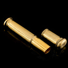 Load image into Gallery viewer, Antique French Solid Silver Gilt Large Etui Case with Engine Turning - 19th Century