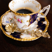 Load image into Gallery viewer, Antique Georgian Solid Silver Gilt Salt/Coffee Spoons with Rococo Decoration - London, 1824/7