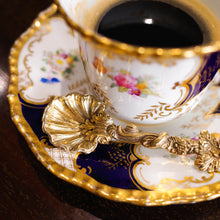 Load image into Gallery viewer, Antique Georgian Solid Silver Gilt Salt/Coffee Spoons with Rococo Decoration - London, 1824/7