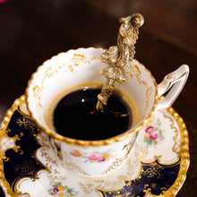 Load image into Gallery viewer, Antique Georgian Solid Silver Gilt Salt/Coffee Spoons with Rococo Decoration - London, 1824/7