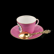 Load image into Gallery viewer, Antique Victorian Solid Silver Gilt Teaspoons with Magnificent Grape Vine Design - Charles Boyton 1883