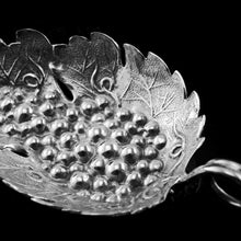 Load image into Gallery viewer, Antique Georgian Solid Silver Tea Caddy Spoon Vine Leaf Design - Joseph Willmore 1807
