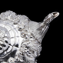 Load image into Gallery viewer, RESERVED - A Spectacular Antique Solid Silver Tea Set/Service with Highly Decorative Embossed/Chased Design - R W Smith 1837 - Artisan Antiques
