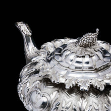 Load image into Gallery viewer, RESERVED - A Spectacular Antique Solid Silver Tea Set/Service with Highly Decorative Embossed/Chased Design - R W Smith 1837 - Artisan Antiques