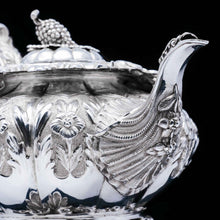 Load image into Gallery viewer, RESERVED - A Spectacular Antique Solid Silver Tea Set/Service with Highly Decorative Embossed/Chased Design - R W Smith 1837 - Artisan Antiques