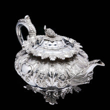 Load image into Gallery viewer, RESERVED - A Spectacular Antique Solid Silver Tea Set/Service with Highly Decorative Embossed/Chased Design - R W Smith 1837 - Artisan Antiques