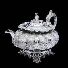 Load image into Gallery viewer, RESERVED - A Spectacular Antique Solid Silver Tea Set/Service with Highly Decorative Embossed/Chased Design - R W Smith 1837 - Artisan Antiques