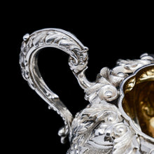Load image into Gallery viewer, RESERVED - A Spectacular Antique Solid Silver Tea Set/Service with Highly Decorative Embossed/Chased Design - R W Smith 1837 - Artisan Antiques