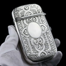 Load image into Gallery viewer, A Very Large Solid Silver Victorian Cigar/Cheroot Case - George Unite 1871