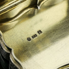 Load image into Gallery viewer, A Large Antique Victorian Solid Sterling Silver Table Snuff Box with Intricate Engravings - Edward Smith 1853