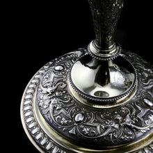 Load image into Gallery viewer, Magnificent Pair of Antique Solid Silver Parcel Gilt Candlesticks - c.1890s