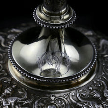 Load image into Gallery viewer, Magnificent Pair of Antique Solid Silver Parcel Gilt Candlesticks - c.1890s