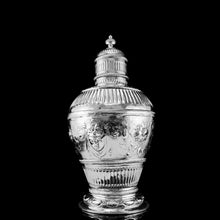 Load image into Gallery viewer, A Massive Victorian Solid Silver Tea Caddy / Ginger Jar / Vase - John Septimus Beresford 1876