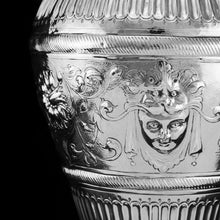 Load image into Gallery viewer, A Massive Victorian Solid Silver Tea Caddy / Ginger Jar / Vase - John Septimus Beresford 1876