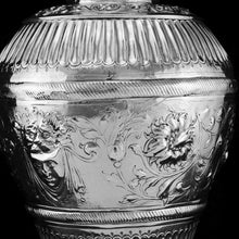 Load image into Gallery viewer, A Massive Victorian Solid Silver Tea Caddy / Ginger Jar / Vase - John Septimus Beresford 1876