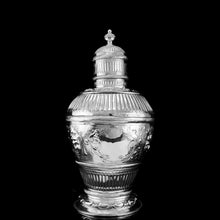 Load image into Gallery viewer, A Massive Victorian Solid Silver Tea Caddy / Ginger Jar / Vase - John Septimus Beresford 1876