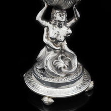 Load image into Gallery viewer, A Magnificent Victorian Solid Silver Figural Centrepiece Bowl - Henry Lewis 1896 - Artisan Antiques