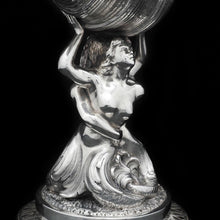 Load image into Gallery viewer, A Magnificent Victorian Solid Silver Figural Centrepiece Bowl - Henry Lewis 1896 - Artisan Antiques