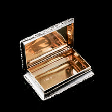 Load image into Gallery viewer, Antique Georgian Solid Silver Snuff Box with Beautiful Floral Border - Nathaniel Mills 1833