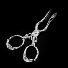 Load image into Gallery viewer, Antique Solid Silver Sugar Tongs/Nips Naturalistic Foliate Design - Francis Higgins 1859