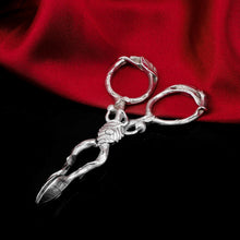 Load image into Gallery viewer, Antique Solid Silver Sugar Tongs/Nips Naturalistic Foliate Design - Francis Higgins 1859