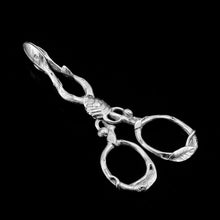 Load image into Gallery viewer, Antique Solid Silver Sugar Tongs/Nips Naturalistic Foliate Design - Francis Higgins 1859