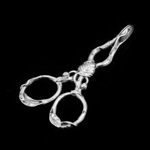 Load image into Gallery viewer, Antique Solid Silver Sugar Tongs/Nips Naturalistic Foliate Design - Francis Higgins 1859