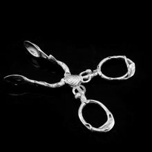 Load image into Gallery viewer, Antique Solid Silver Sugar Tongs/Nips Naturalistic Foliate Design - Francis Higgins 1859