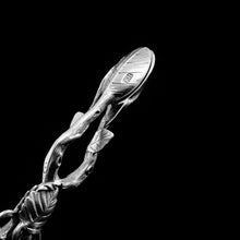 Load image into Gallery viewer, Antique Solid Silver Sugar Tongs/Nips Naturalistic Foliate Design - Francis Higgins 1859