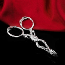 Load image into Gallery viewer, Antique Solid Silver Sugar Tongs/Nips Naturalistic Foliate Design - Francis Higgins 1859