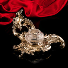 Load image into Gallery viewer, A Magnificent French Solid Silver Gilt Rococo Style Inkwell / Stand - Emile Puiforcat