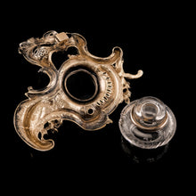 Load image into Gallery viewer, A Magnificent French Solid Silver Gilt Rococo Style Inkwell / Stand - Emile Puiforcat