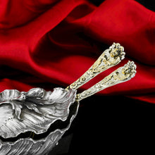 Load image into Gallery viewer, Antique Solid Silver Spoon Warmer / Sugar Bowl in Rococo Form Giant Clam - c.1890