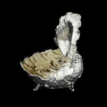 Load image into Gallery viewer, Antique Solid Silver Spoon Warmer / Sugar Bowl in Rococo Form Giant Clam - c.1890