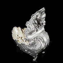 Load image into Gallery viewer, Antique Solid Silver Spoon Warmer / Sugar Bowl in Rococo Form Giant Clam - c.1890