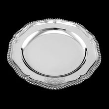 Load image into Gallery viewer, Antique Solid Silver Dish with Coat of Arms for Michael Bass, 1st Baron Burton - Garrard 1888