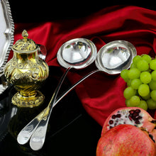 Load image into Gallery viewer, Antique Solid Silver Pair of Georgian Large Ladles, Sutherland Crest 1784/5