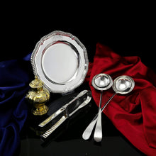 Load image into Gallery viewer, Antique Solid Silver Dish with Coat of Arms for Michael Bass, 1st Baron Burton - Garrard 1888