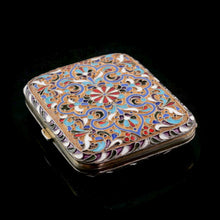 Load image into Gallery viewer, Antique Imperial Russian Solid Silver Cloisonne Enamel Purse/Case - Zverev Nikolay Nikolayevich c.1900