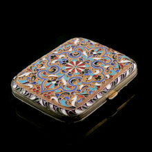 Load image into Gallery viewer, Antique Imperial Russian Solid Silver Cloisonne Enamel Purse/Case - Zverev Nikolay Nikolayevich c.1900