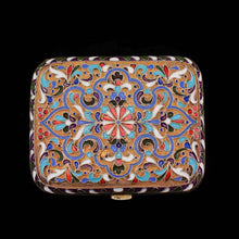Load image into Gallery viewer, Antique Imperial Russian Solid Silver Cloisonne Enamel Purse/Case - Zverev Nikolay Nikolayevich c.1900