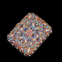 Load image into Gallery viewer, Antique Imperial Russian Solid Silver Cloisonne Enamel Purse/Case - Zverev Nikolay Nikolayevich c.1900