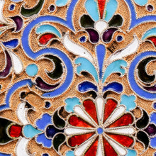 Load image into Gallery viewer, Antique Imperial Russian Solid Silver Cloisonne Enamel Purse/Case - Zverev Nikolay Nikolayevich c.1900